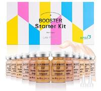 BB Facial Glow Serum Starter Kit Hyaluronic Acid Essence Foundation Skin Care Kit 0.27 oz 12 Vials, Combined With Niacinamide and Peptides To Brighten Skin Tone Anti-Ageing Foundation 6-Colour Mix
