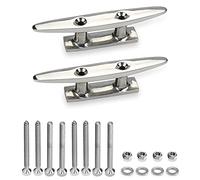 BB Hapeayou Boat Dock Cleats Stainless Steel Hooks with Screws for Tie Down Towels (4 inch)