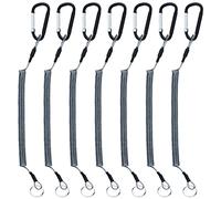 BB Hapeayou Fishing Lanyard Heavy Duty Retractable Coiled Tether with Carabiner and Split Ring for Pliers, Boating, Tools (Style 2)