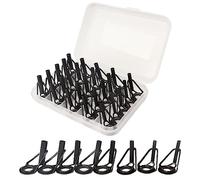 BB Hapeayou Fishing Rod Tip Repair Kit Replacement Stainless Steel Ceramic Ring Pole Guide Eyelet Mixed Size (40Pcs)