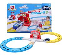 BBURAGO Shake-It Runner Infinity Track Police - Toy racetrack with police car, Shake & Go function, official police licence, recommended age 24+ months