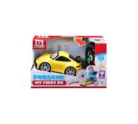 BB Junior Porsche 911 GT3 My First RC Car, Yellow Electric Remote Control Vehicle, Easy-to-Use Controls for Forward and Backward Movement, Perfect for Young Children 2 Years+
