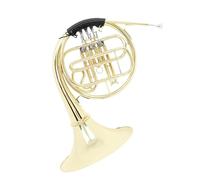 Bb Key Double Row French Horn Three Key Gold Plated Brass Instrument Includes Case And Mouthpiece. Professional French Horn