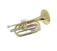 Bb Key Marching Trombone Lacquer Silver Plated With Case Mouthpiece Brass Musical Instruments Trumpet Set (Gold)