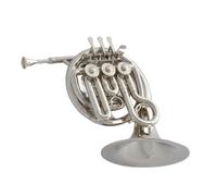 Bb Key Silver Nickel Piccolo Mini French Horn With Engraved Bell And Case Professional French Horn