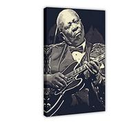 BB King B.B. King Poster Canvas Poster Wall Art Decor Print Picture Paintings for Living Room Bedroom Decoration Frame-style 08x12inch(20x30cm)