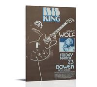 BB King Poster Blues Posters Canvas Print Aesthetic Wall Art Modern Home Decor for Bedroom Living Room16x24inch(40x60cm) Frame-style