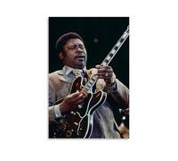 BB King Poster Blues Posters Canvas Print Aesthetic Wall Art Modern Home Decor for Bedroom Living Room12x18inch(30x45cm) Unframe-style