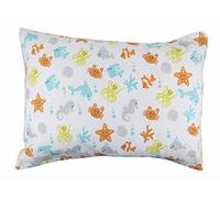BB MY BEST BUDDY Toddler Kids Pillowcases for boys and girls - 100% cotton - Ocean Animals educational design - 13 x 18 shrinks to fit -envelope style closure - designed in USA - machine washable soft