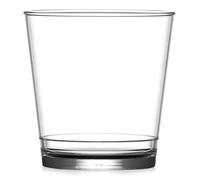 Elite In2stax Polycarbonate Rocks Glasses 9oz / 260ml - Set of 12 - Reusable Plastic Whisky Tumblers