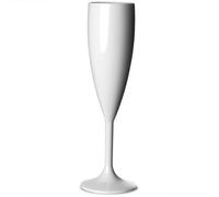 Elite Premium Polycarbonate Champagne Flute White 7oz / 200ml | Plastic Reusable Champagne Glasses, Virtually Unbreakable Polycarbonate Plastic - Ideal for Parties, Outdoors & Event Catering