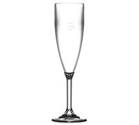 BB Plastics Elite Premium Polycarbonate Plastic Champagne Flutes 7oz CE Lined at 125ml - Set of 12