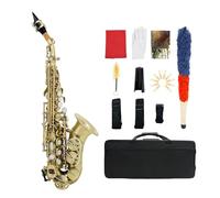 Bb Saxophone Saxophone Black Nickel Plated B Flat Sax Set With Case Saxophone Accessories Professional Woodwind Instrument (Color : Gold)