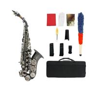Bb Saxophone Saxophone Sax Brass Material Black Nickel Plated Woodwind Instrument With Carry Case Accessories (Color : Bk nickel plating)