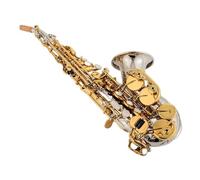 Bb Saxophone Saxophone Silver Plated A Golden Key Brass Professional Woodwind Instrument B Flat Sax