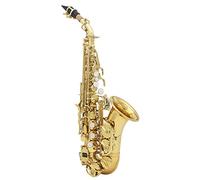 Bb Soprano Saxophone, Professional Brass Golden with Engraved Pattern Pearl Shell Buttons, Soprano Saxophone for Jazz Classical Music Live Performances Studio Recording Music Lessons