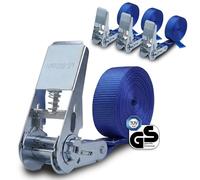 BB Sport Ratchet Straps 4 Pack TÜV 4 m 25 mm Blue 800 kg Tie Down