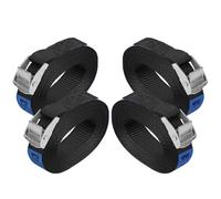 BB Sport Tie Down Straps Lashing Buckle Black 250 kg 4 pieces 2,5cmx2,5m | Tension Belt, TÜV, Heavy Duty, Shipping, Tiedown, Cargo Securing, Load Straps, DIN EN 12195-2, Polyester