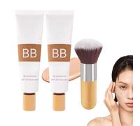 BB Tin-ted Moisturiser SPF 30, BB Cream Tin-ted Moisturiser, Instantly Hydrates and Smooths Skin, Full Coverage, Oil-Free & Light, Hydrates and Smooths Your Skin Creamy, Creates Matte Effect (2 Pieces