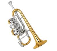 Bb Tone Trumpet Professional Cupronickel Tuning Pipe Gold Lacquer Rotary Trumpet