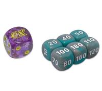 BB-Toy-Trades Compatible with PKM TCG Elite Top Trainer Dice Set Damage Marks Dice Set with BB-Toy-Trades Shipping Protection (Crimson & Purple - Miraidon)