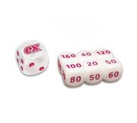 BB-Toy-Trades Compatible with PKM TCG Elite Top Trainer Dice Set Damage Marks Dice Set with BB-Toy-Trades Shipping Protection (White Flames)