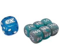 BB-Toy-Trades Compatible with PKM TCG Elite Top Trainer Dice Set Damage Marks Dice Set with BB-Toy-Trades Shipping Protection - Crimson & Purple - Stellar Crown - Stellar Crown