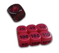 BB-Toy-Trades Compatible with PKM TCG Elite Top Trainer Dice Set Damage Marks Dice Set with BB-Toy-Trades Shipping Protection (Astral Gloss Red - Astral Radiance)
