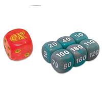BB-Toy-Trades Compatible with PKM TCG Elite Top Trainer Dice Set Damage Marks Dice Set with BB-Toy-Trades Shipping Protection (Crimson & Purple - Koraidon)