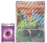 BB-Toy-Trades PKM Pokemon Trading Card XXL Black Star Promo Card Victini SVP208 - English - Fullart Holo Jumbo Oversize Single Card with BB-Toy-Trades Sleeve (Victini EN)