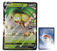 BB-Toy-Trades PKM Trading Card XXL Promo Card Alola-Kokowei V SWSH225 - German - Fullart Holo Mega Jumbo Oversize Single Card with BB-Toy-Trades Sleeve (Alola-Kokowei V DE)