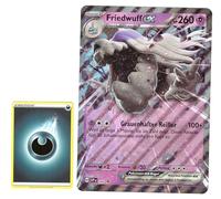 BB-Toy-Trades PKM Trading Card XXL Promo Card Friedwuff ex SVP162 - German - Fullart Holo Mega Jumbo Oversize Single Card with BB-Toy-Trades Sleeve (Friedwuff ex DE)