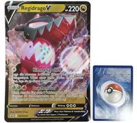 BB-Toy-Trades PKM Trading Card XXL Promo Card - German - Fullart Holo Mega Jumbo Oversize Single Card with BB-Toy-Trades Sleeve (Regidrago DE)