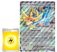 BB-Toy-Trades PKM Trading Card XXL Promo Card Hops Zacian ex SVP193 - German - Fullart Holo Mega Jumbo Oversize Single Card with BB-Toy-Trades Sleeve (Hops Zacian DE)
