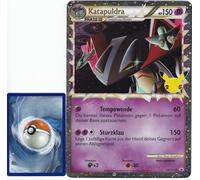 BB-Toy-Trades PKM Trading Card XXL Promo Card Katapuldra SWSH132 - German - Fullart Holo Mega Jumbo Oversize Single Card with BB-Toy-Trades Sleeve (Katapuldra DE)