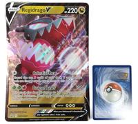BB-Toy-Trades PKM Trading Card XXL Promo Card Regidrago V SWSH281 - English - Fullart Holo Mega Jumbo Oversize Single Card with BB-Toy-Trades Sleeve (Regidrago V EN)
