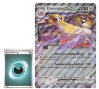 BB-Toy-Trades TCG PKM Trading Card XXL Black Star Promo Card Durengard ex PAR135/182 - German - Fullart Holo Mega Jumbo Oversize Single Card with BB-Toy-Trades Sleeve (Durengard)