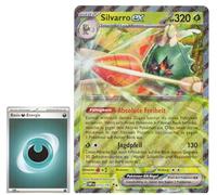 BB-Toy-Trades TCG PKM Trading Card XXL Black Star Promo Card Silvarro ex OBF 015/197 - German - Fullart Holo Mega Jumbo Oversize Single Card with BB-Toy-Trades Sleeve (Silvarro ex)