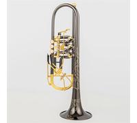 Bb Trumpet Brass Black Nickel Gold Professional Trumpet Musical Instruments With Leather Case