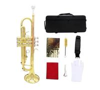 Bb Trumpet Brass Body Phosphor Bronze Altered Tubes B-flat Gold Trumpet Set With Case Professional Brass Instruments