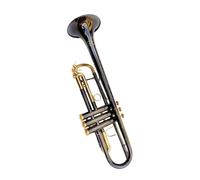 Bb Trumpet In The Key Of B Brass With Bk Nickel Plated Professional Instrument With Leather Box