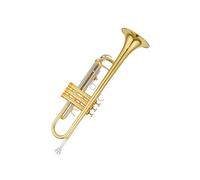 Bb Trumpet In The Key Of B Silver Plated Brass With Leather Case For Performance Or Practice