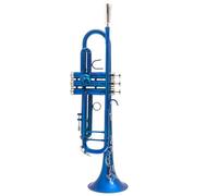 Bb Trumpet Red Blue Scrub Trumpet Brass Musical Instruments Composite Type Trumpet(Color:Blue)