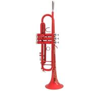 Bb Trumpet Red Blue Scrub Trumpet Brass Musical Instruments Composite Type Trumpet(Color:Red)