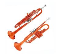 Bb Trumpet Standard Orange Bb Standard Trumpet Set Brass Beginner Instrument With Box 7C Mouthpiece Gloves