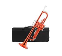 Bb Trumpet Standard Orange Bb Standard Trumpet Set With Brass Instrument Box 7C Mouthpiece And Accessories(Orange)