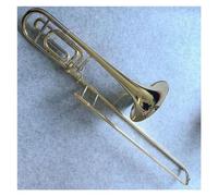 Bb Tune Gold Plating Phosphor Copper Tenor Trombone F Key Performing Instrument Trombone Kit (Color : A)