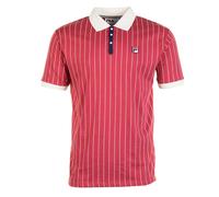 BB1 Classic Vintage Striped Polo Shirt Garnet, Medium