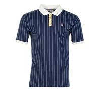BB1 Classic Vintage Striped Polo Shirt Navy Raffia Gardenia, XXXL