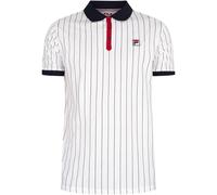 BB1 Classic Vintage Striped Polo Shirt - White L